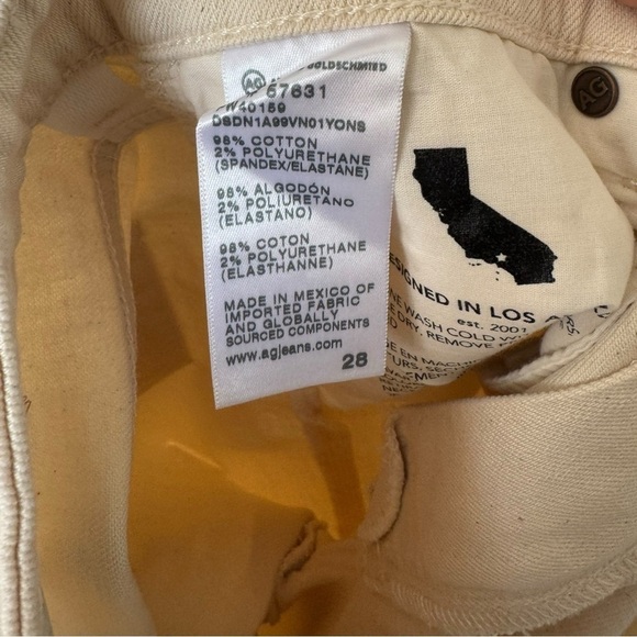 New! AG Adriano Goldschmied Saige AG-ED™ Mid-rise Straight Leg Denim Jeans - Cre - Picture 5 of 13